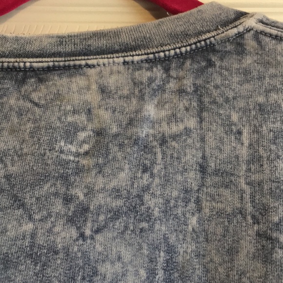 Baggy 80s style burnout blue sweatshirt - Picture 5 of 5